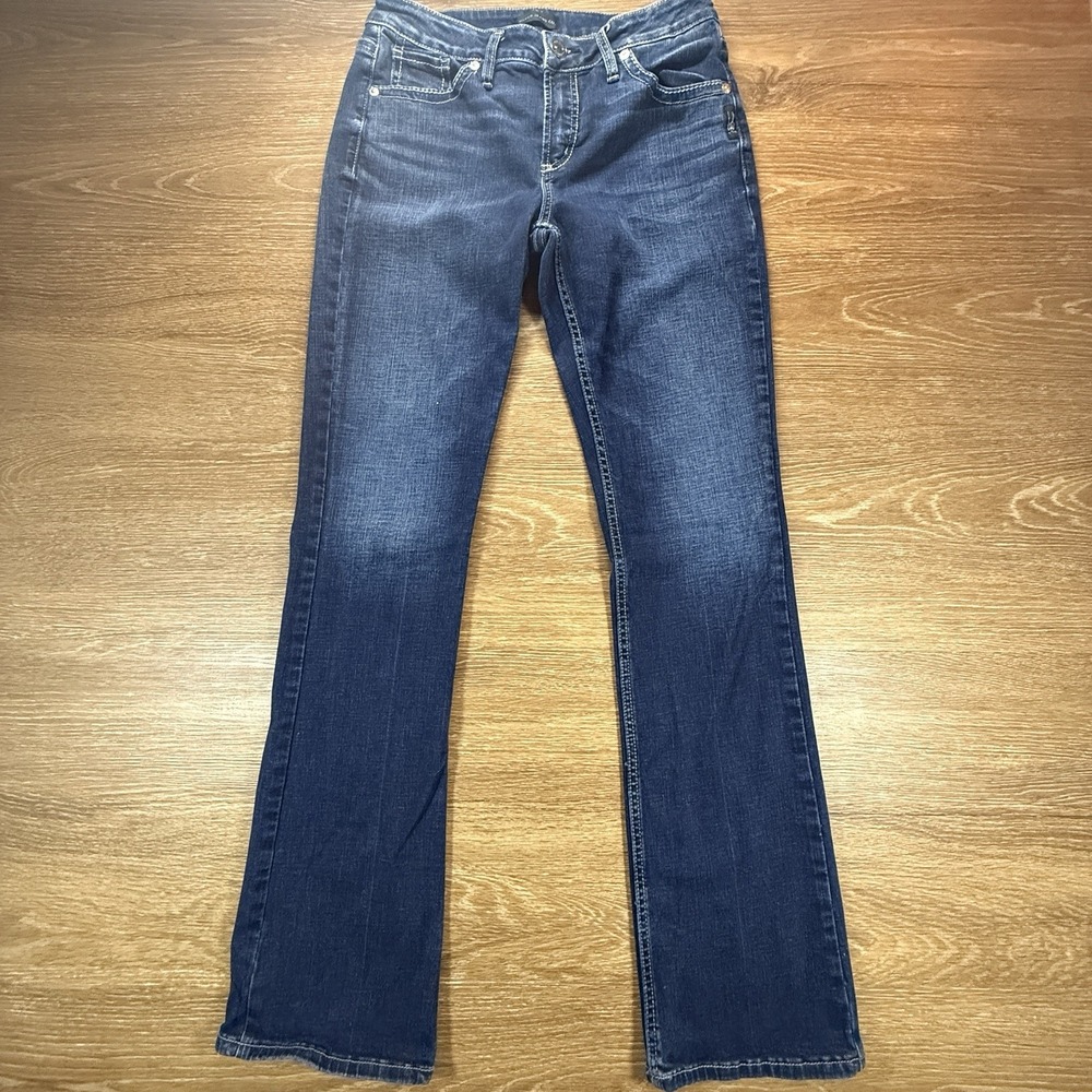 Silver Jeans Co Avery Slim Boot Women's 30x32 Jean Dark Wash Stretch Y2K Western - Picture 2 of 11